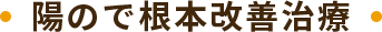 陽ので根本改善治療